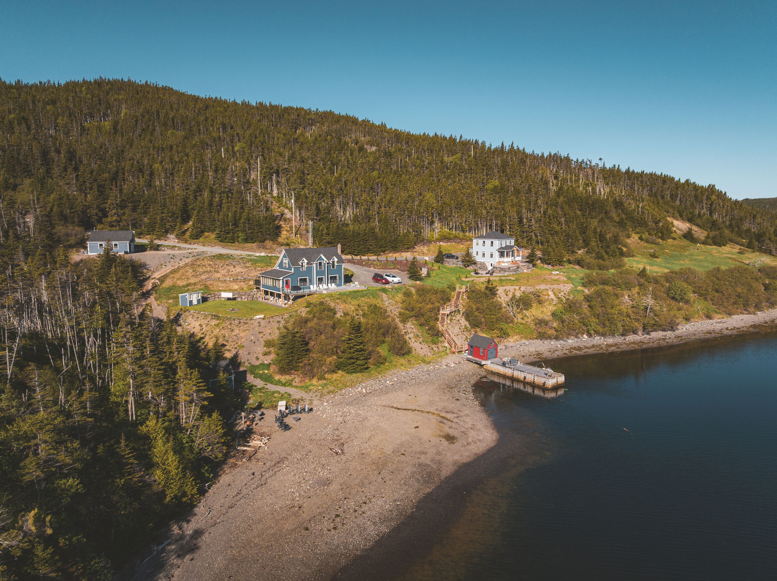 Both houses complete above Trinity Bay